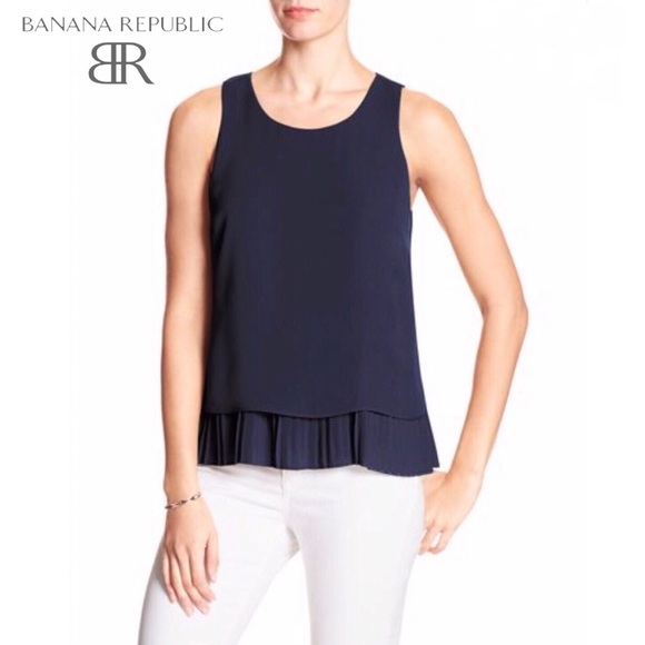 Banana Republic Tops - Banana Republic peplum underlay sleeveless blouse